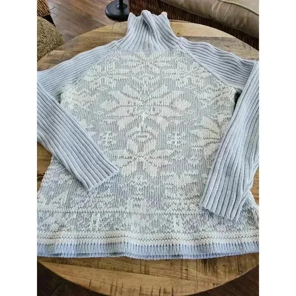 St. John's Bay Fairisle Christmas Turtleneck Sweater Women's Size M - Picture 2 of 12